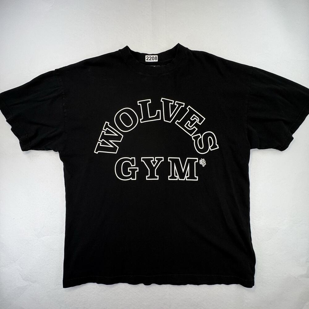 Darc Sport Wolves Gym Shirt Mens Medium Black Graphic Fitness Tee Gym Wolves